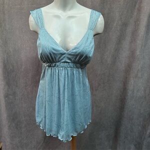 Y2K sparkly fairy tank top shirt size large blue Studio Y